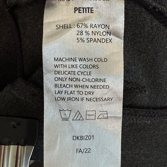 Quince Gray Heather Straight Leg Ponte Pants, M Petite - Picture 7 of 7